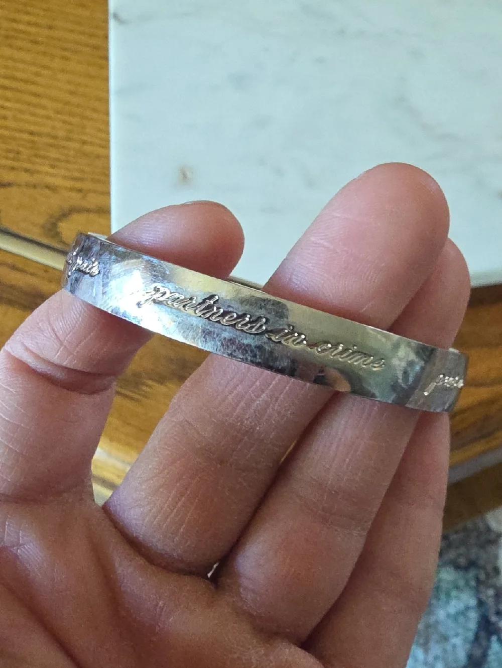 Kate Spade New York Best Friend Ever Idiom Bangle in silver - Picture 8 of 10